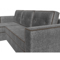 Угловой диван Принстон (рогожка серый коричневый) - Изображение 1
